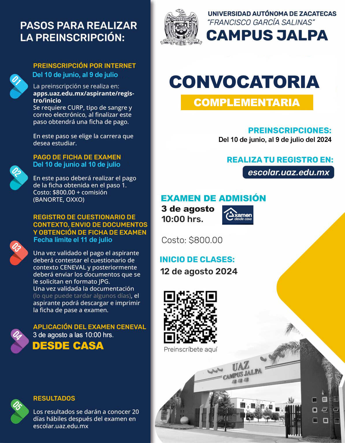 Convocatoria complementaria 2024 - ITC Campus Jalpa